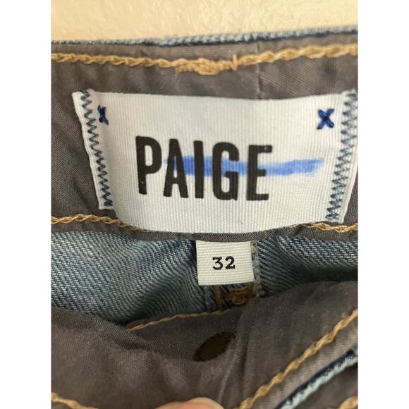 Paige Women's Jimmy Jimmy Skinny Jeans 32 Blue Medium Wash Distressed Stretch - Picture 6 of 14